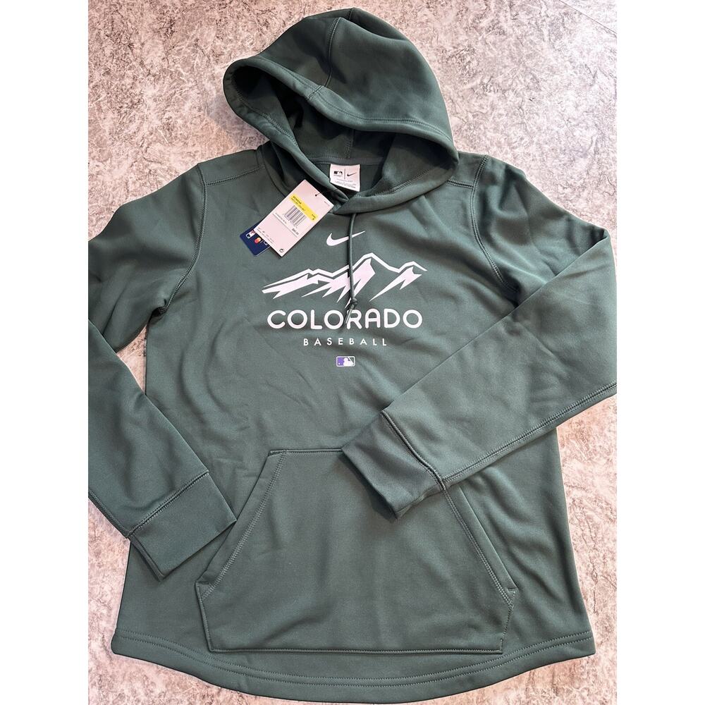 NWT Women’s Nike Colorado Rockies City Connect Hoodie Small Green Therma- Fit